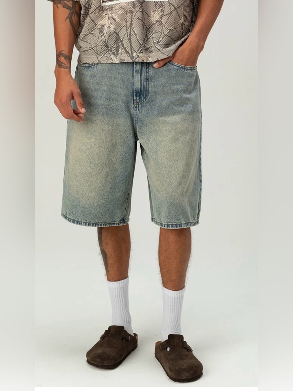 RSQ Mens Embroidered Jorts Size 31